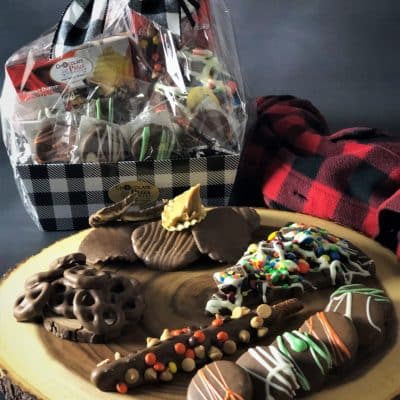 Lumberjack chocolate gift basket