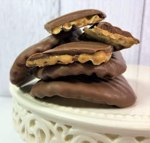 peanut butter covered potato chips dipped in chocolate