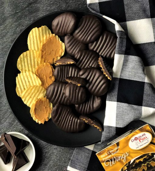 Dark Chocolate and Peanut Butter covered potato chips